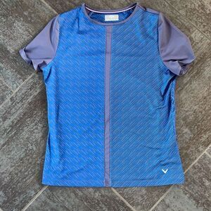 Womens Golf Shirt Callaway Miltered Reflection Stripe top